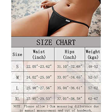 FINETOO 10 Pack Stylish Cotton G-String Thongs for Women