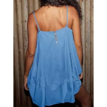 Fisoew Spaghetti Strap Mini Dress for Women - Summer Style