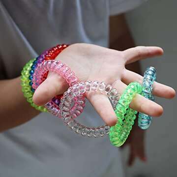 Chew Necklaces for Sensory Kids 12 Pack, Chewy Necklace Stretchy Coil Bracelet Sensory Toys for Kids with Autism Anxiety ADHD, Oral Sensory Chew Toys for Boys Girls Fidgeting Biting