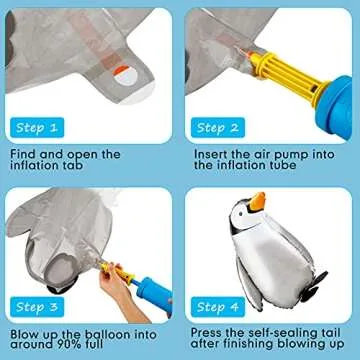 6 Pieces Walking Penguin Balloons Penguin Foil Pet Walking Animal Helium Balloons for Baby Shower Birthday Party Decoration Supplies