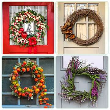 Heavy Duty Suction Cup Wreath Hangers - 22 LB Capacity