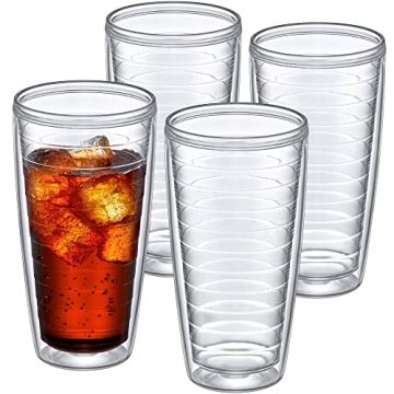 Amazing Abby 24-Ounce Insulated Plastic Tumblers Set of 4