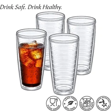 Amazing Abby 24-Ounce Insulated Plastic Tumblers Set of 4