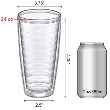 Amazing Abby 24-Ounce Insulated Plastic Tumblers Set of 4