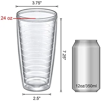 Amazing Abby 24-Ounce Insulated Plastic Tumblers Set of 4