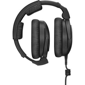 SENNHEISER Professional HD 300 PRO Over-Ear Broadcast Headphones, Black