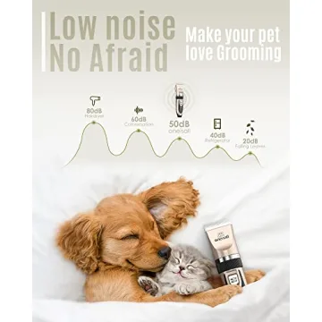 Oneisall Silent Pet Grooming Clippers Quiet Rechargeable