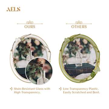 AELS 8x10 Inch Oval Vintage Picture Frame with 3D Butterfly, Antique Photo Frames with Glass Front, Luxury Photo Display, Tabletop Wall Hanging, Gift Ideas