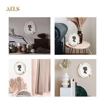 AELS 8x10 Inch Oval Vintage Picture Frame with 3D Butterfly, Antique Photo Frames with Glass Front, Luxury Photo Display, Tabletop Wall Hanging, Gift Ideas