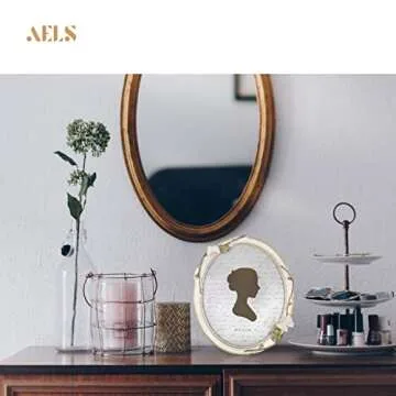 AELS 8x10 Inch Oval Vintage Picture Frame with 3D Butterfly, Antique Photo Frames with Glass Front, Luxury Photo Display, Tabletop Wall Hanging, Gift Ideas