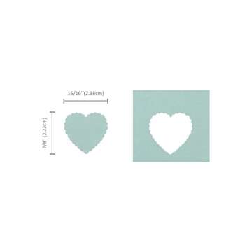 Bira Craft 1 inch Scalloped Heart Punch for Crafts