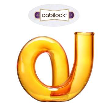 Cabilock Decorative Glass Vase Geometric French Flower Pot Abstract Floral Arrangement Vase Table Centerpiece for Dried Flowers Home Shop Weddings Orange