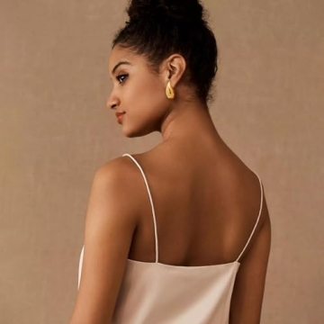 FAMARINE Chunky Gold Drop Earrings for Stylish Women