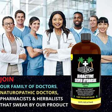 32 oz Total, Silver Doc Silver Hydrosol Mineral Supplement, Natural Alternative and Immune Support, ...