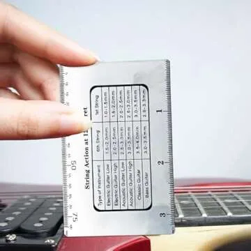 String Action Gauge Ruler for Accurate Guitar Setup