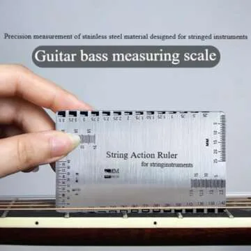 String Action Gauge Ruler for Accurate Guitar Setup