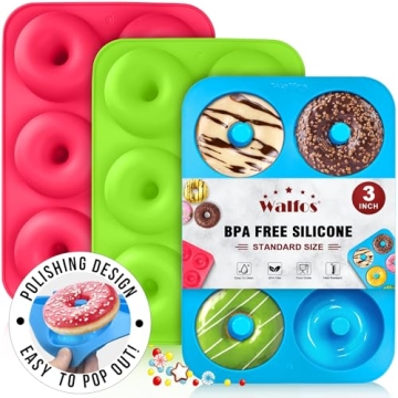 Walfos Silicone Donut Mold for Healthy Baking Fun