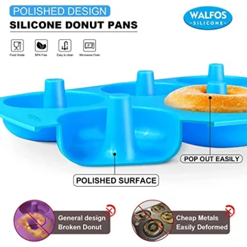 Walfos Silicone Donut Mold for Healthy Baking Fun
