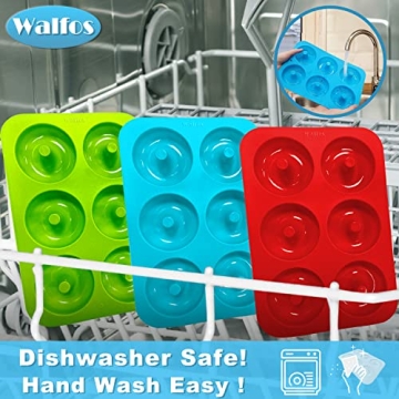 Walfos Silicone Donut Mold for Healthy Baking Fun