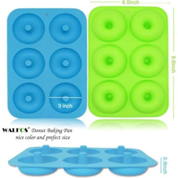 Walfos Silicone Donut Mold for Healthy Baking Fun