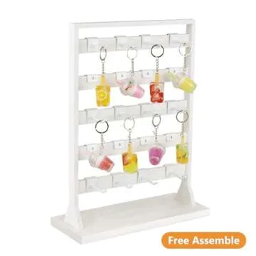 Ikee Design 5 Tiers Wooden Jewelry Display Rack for All