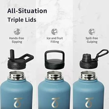 64oz Water Bottle with Paracord Handle for Outdoor Use