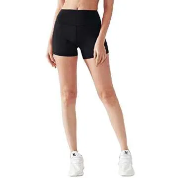 CADMUS Women's High Waist Yoga Shorts - Soft Spandex with Side Pockets, XXL