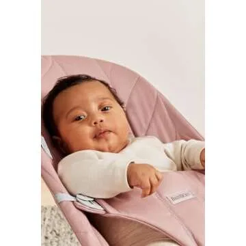 BabyBjörn Bouncer Bliss, Dusty Pink, Woven, Petal Quilt | 2-in-1 Adjustable Baby Bouncer Seat and Toddler Chair, Newborn to Toddler (8-29 lbs), 4 Positions, Lightweight & Portable