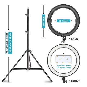 Neewer 20-inch LED Ring Light Kit for Professionals and Creators