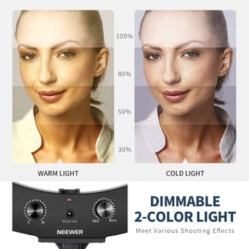 Neewer 20-inch LED Ring Light Kit for Professionals and Creators