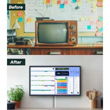 Cozyla 22 Inch Digital Calendar Wall Touch Screen Syncs All Calendar Apps To Do List Notepad Family Calendar Electronic Wall Calendar Chore Chart for Kids Adults Meal Planner Smart Calendar Black