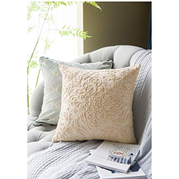 DOKOT Embroidery Throw Pillow Case Covers 100% Cotton