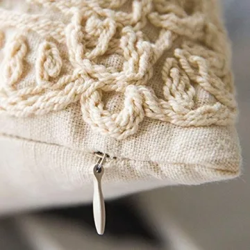 DOKOT Embroidery Throw Pillow Case Covers 100% Cotton