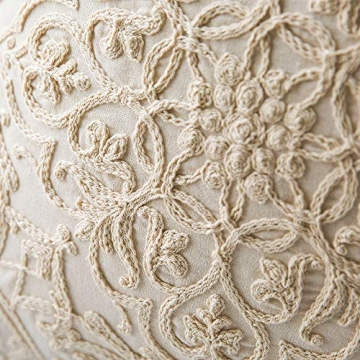 DOKOT Embroidery Throw Pillow Case Covers 100% Cotton