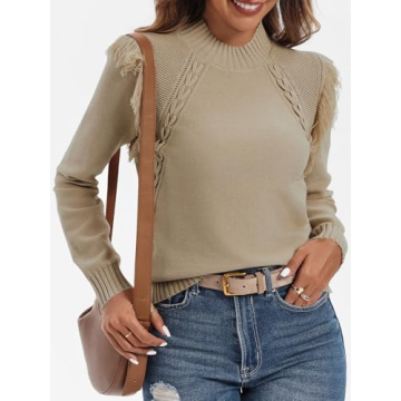 Stylish Saodimallsu Cable Knit Sweater for Women