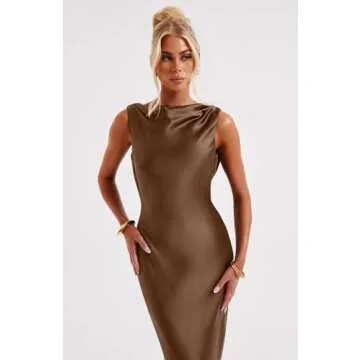 Elegant Satin Maxi Dress for Women Perfect for Occasions