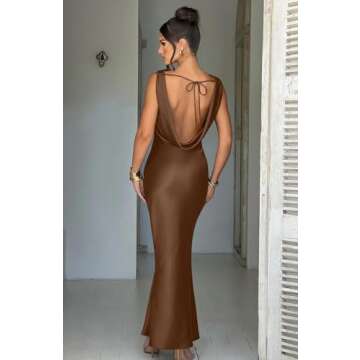 Elegant Satin Maxi Dress for Women Perfect for Occasions