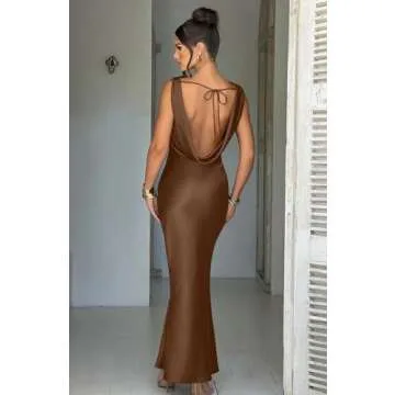 Elegant Satin Maxi Dress for Women Perfect for Occasions