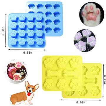 Fun Pet Treat Molds for Dog Lovers - 7 Pack Set