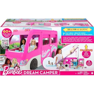 Barbie DreamCamper Toy Vehicle with 60 Accessories