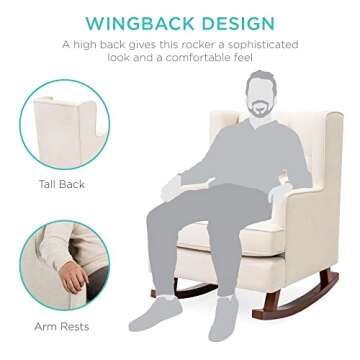 Elegant Rocking Chair for Nursery and Living Room