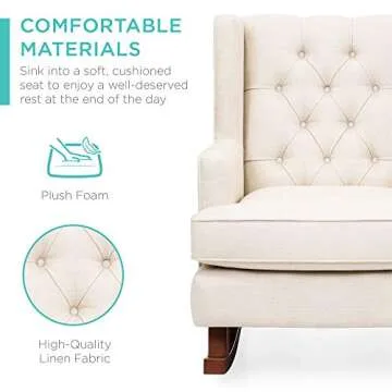 Elegant Rocking Chair for Nursery and Living Room