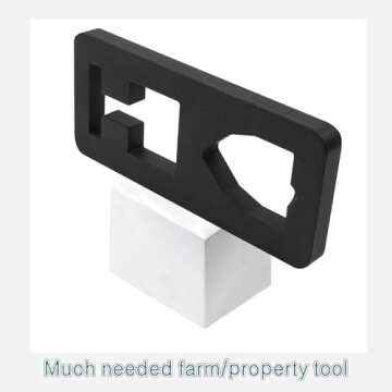 ZUIWAN Heavy Duty Steel 13.3mm/0.54 Inch Thick T Post Puller - Use Chains, S-Hooks, Jacks and Tractor Buckets to Pull Out The T-Post from The Ground, with Bayonets,Convenient to Fix The Chain