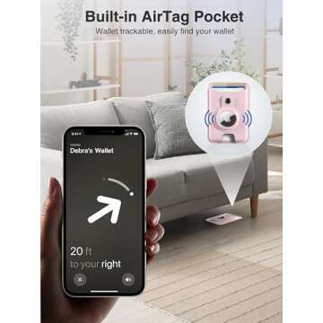 TopMade MagSafe Wallet with AirTag Holder - Stylish and Secure Card Holder for iPhone