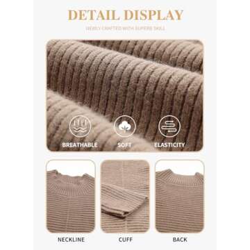 Eytino Plus Size Sweater Batwing Sleeve Brown