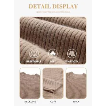 Eytino Plus Size Sweater Batwing Sleeve Brown