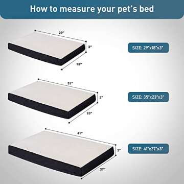 BEDELITE Large Orthopedic Dog Bed with Removable Washable Cover - Memory Foam, Egg Crate Design, Plush Sherpa Surface, Oxford Bottom and Sides