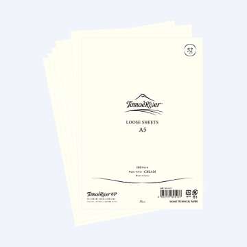 Tomoe River FP Loose Sheet, 5.85 x 8.27, 100 Sheets/Pack, Cream (TMR-A5P-Y)