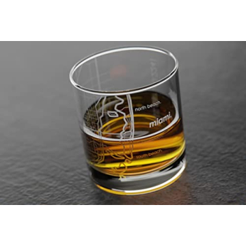 Personalized Miami Map Whiskey Glass - Perfect Gift