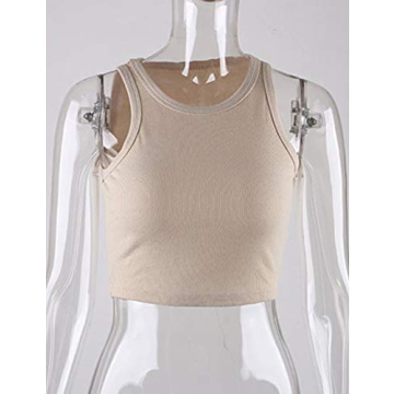 Stylish KAMISSY Rib-Knit Racerback Tank Top for Women